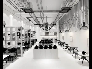 restaurant teahouse cafe drinks clubhouse 194 3D Model