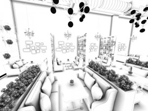 restaurant teahouse cafe drinks clubhouse 194 3D Model