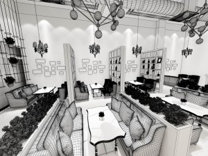 restaurant teahouse cafe drinks clubhouse 194 Model 3D