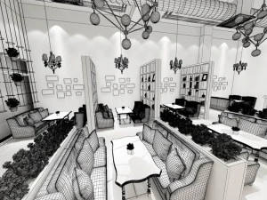 restaurant teahouse cafe drinks clubhouse 194 3D Model