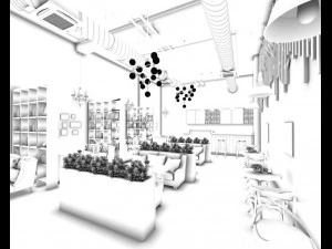restaurant teahouse cafe drinks clubhouse 194 3D Model