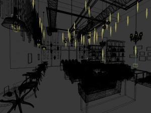 restaurant teahouse cafe drinks clubhouse 194 3D Model