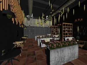 restaurant teahouse cafe drinks clubhouse 194 3D Model