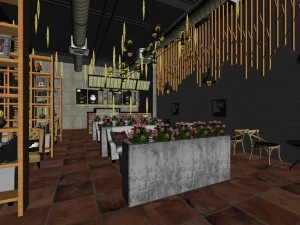 restaurant teahouse cafe drinks clubhouse 194 3D Model