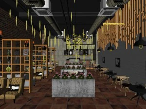 restaurant teahouse cafe drinks clubhouse 194 3D Model