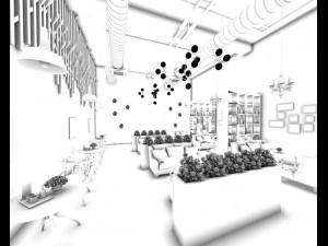 restaurant teahouse cafe drinks clubhouse 194 3D Model
