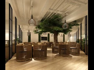 restaurante casa de chá café bebidas clube 196 Modelo 3D