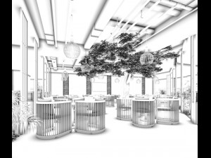 restaurant teahouse cafe drinks clubhouse 196 Modelo 3D
