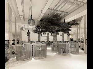 restaurante casa de ch&aacute; caf&eacute; bebidas clube 196 Modelo 3D