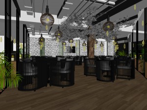 restaurant teahouse cafe drinks clubhouse 196 Modelo 3D