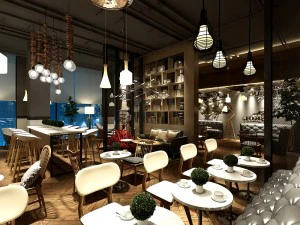 restaurante casa de chá café bebidas clube 197 Modelo 3D