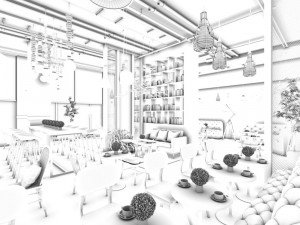 restaurant teahouse cafe drinks clubhouse 197 Model 3D