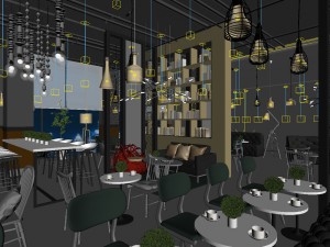 restaurant teahouse cafe drinks clubhouse 197 Model 3D