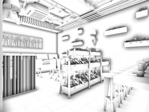 restaurant teahouse cafe drinks clubhouse 198 3D Model