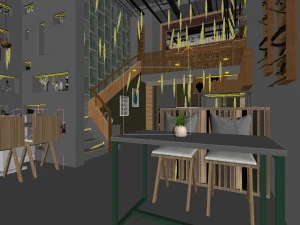 restaurant teahouse cafe drinks clubhouse 198 3D Model