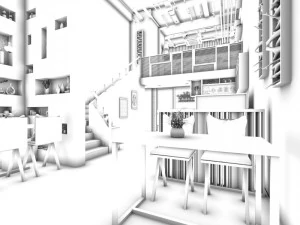 restaurant teahouse cafe drinks clubhouse 198 3D Model