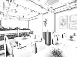 restaurant teahouse cafe drinks clubhouse 198 3D Model