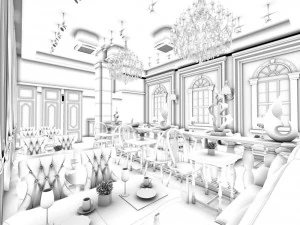 レストラン ティーハウス カフェ ドリンク クラブハウス 199 3Dモデル