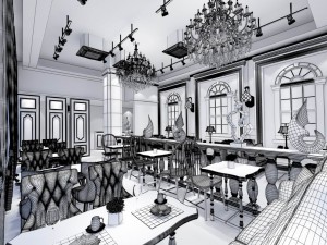 restaurant teahouse cafe drinks clubhouse 199 3D Модель