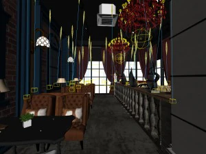 restaurante casa de t&eacute; cafeter&iacute;a bebidas casa club 199 Modelo 3D