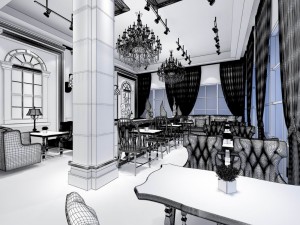 restaurant teahouse cafe drinks clubhouse 199 3D Модель