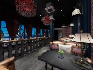 restaurante casa de t&eacute; cafeter&iacute;a bebidas casa club 199 Modelo 3D