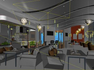 restaurant teahouse cafe drinks clubhouse 202 3D Model
