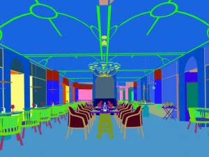 restoran &ccedil;ayevi kafe i&ccedil;ecekler kul&uuml;p binası 203 3D Model