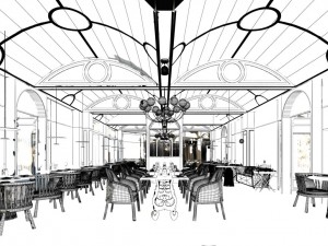 restaurant teahouse cafe drinks clubhouse 203 3D Модель