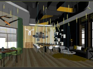 restaurant teahouse cafe drinks clubhouse 204 3D Model