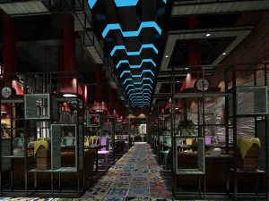 restaurante casa de chá café bebidas clube 209 Modelo 3D