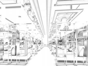 restaurante casa de ch&aacute; caf&eacute; bebidas clube 209 Modelo 3D