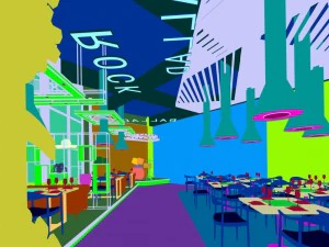 restaurante casa de ch&aacute; caf&eacute; bebidas clube 209 Modelo 3D