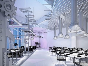 restaurant teahouse cafe drinks clubhouse 209 Modelo 3D