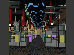 restaurante casa de ch&aacute; caf&eacute; bebidas clube 209 Modelo 3D