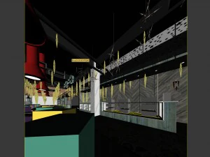 restaurante casa de ch&aacute; caf&eacute; bebidas clube 209 Modelo 3D