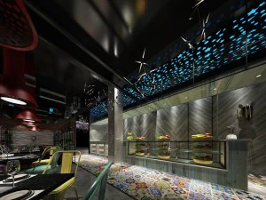 restaurante casa de ch&aacute; caf&eacute; bebidas clube 209 Modelo 3D