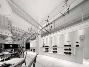 restaurante casa de ch&aacute; caf&eacute; bebidas clube 209 Modelo 3D