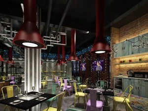 restaurante casa de ch&aacute; caf&eacute; bebidas clube 209 Modelo 3D