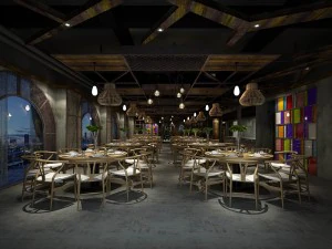 ресторан чайна кафе напої клуб будинок 147 3D Модель