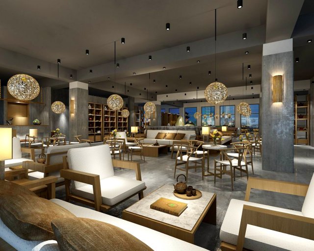 restaurant teahouse cafe drinks clubhouse 187 3D Model .c4d .max .obj .3ds .fbx .stl .blend 
