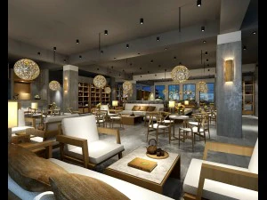 restaurante casa de chá café bebidas clube 187 Modelo 3D