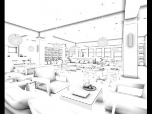 restaurant teahouse cafe drinks clubhouse 187 3D Model