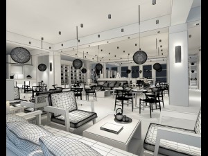restaurant teahouse cafe drinks clubhouse 187 3D Model