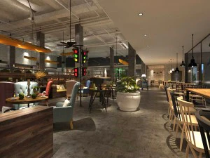 restaurante casa de chá café bebidas clube 189 Modelo 3D