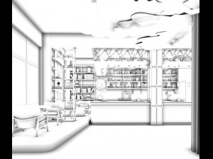 restaurant teahouse cafe drinks clubhouse 195 Modello 3D