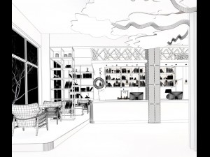 restaurant teahouse cafe drinks clubhouse 195 Modello 3D