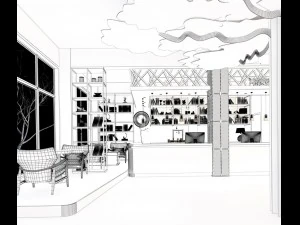 restaurant teahouse cafe drinks clubhouse 195 3D Model