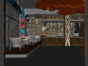 restaurant teahouse cafe drinks clubhouse 195 Modello 3D