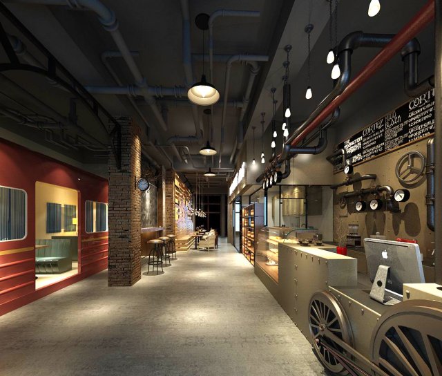 restaurant teahouse cafe drinks clubhouse 200 Model 3D .c4d .max .obj .3ds .fbx .stl .blend 